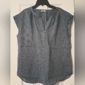 Blue Patterned Women's Top